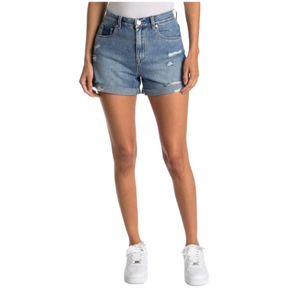 Blank NYC High-Rise Distressed Denim Shorts - Picture 5 of 5